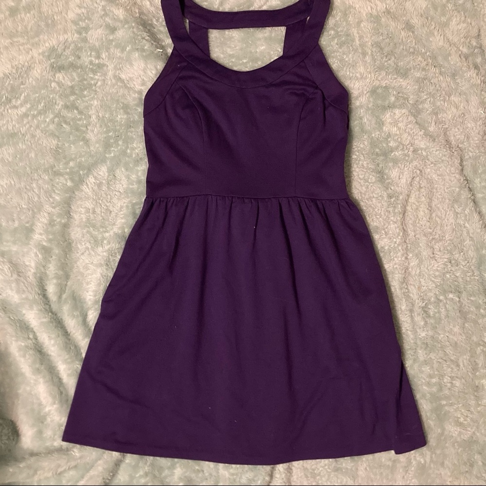 AlynPaige New York Purple Midi Dress w/ pockets